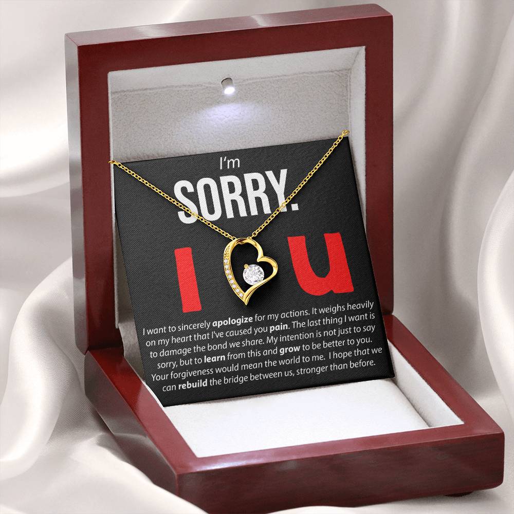 I'm Sorry. I Love You - Forever Love Necklace - JustFamilyThings