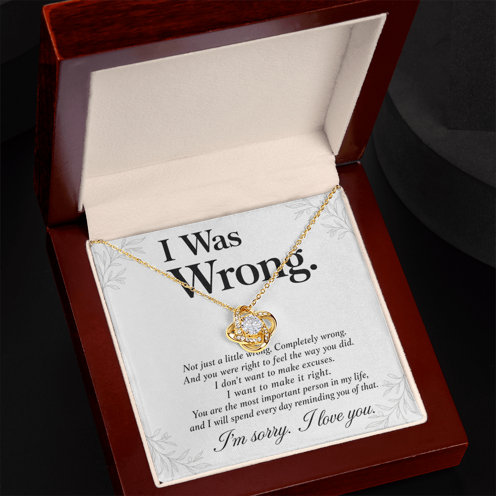 I Was Wrong - Apology Gift for Her - Necklace