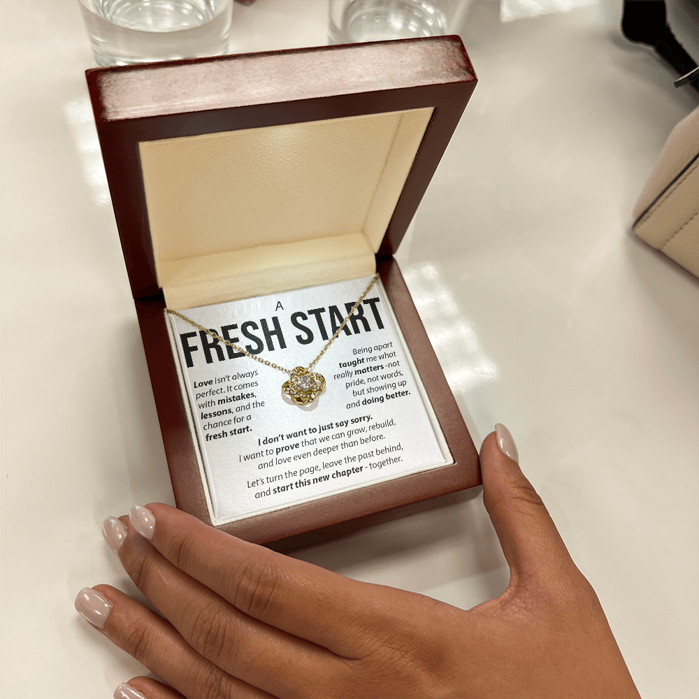 “A Fresh Start” Love Knot Necklace – Apology & Reconciliation Gift for Her