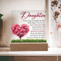 To My Daughter - Every Time You Light Up This Lamp - Square Acrylic Plaque