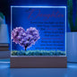 To My Daughter - Every Time You Light Up This Lamp - Square Acrylic Plaque