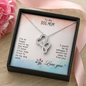 To My Dog Mom - I’m so happy you're my dog mom - Double Heart Necklace - JustFamilyThings