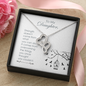 To my daughter - Strength - Double Heart Necklace - JustFamilyThings