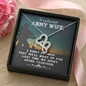 to my Army wife - Double Heart Necklace - JustFamilyThings
