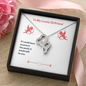 To My Lovely Girlfriend (Valentine's) - Double Heart Necklace - JustFamilyThings