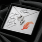 To my daughter - Sometimes the smallest step - Double Heart Necklace - JustFamilyThings
