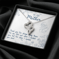 To My Mom - thank you for always being there - Double Heart Necklace - JustFamilyThings