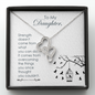 To my daughter - Strength - Double Heart Necklace - JustFamilyThings
