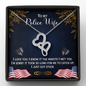 to my Police wife - Double Heart Necklace - JustFamilyThings