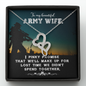 to my Army wife - Double Heart Necklace - JustFamilyThings