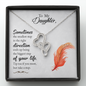 To my daughter - Sometimes the smallest step - Double Heart Necklace - JustFamilyThings
