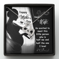 Happy Mother's day dear wife - Double Heart Necklace - JustFamilyThings