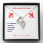 To My Lovely Girlfriend (Valentine's) - Double Heart Necklace - JustFamilyThings