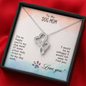 To My Dog Mom - I’m so happy you're my dog mom - Double Heart Necklace - JustFamilyThings