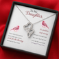 To my daughter - Some days are better - Double Heart Necklace - JustFamilyThings