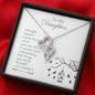 To my daughter - Strength - Double Heart Necklace - JustFamilyThings