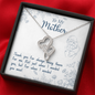 To My Mom - thank you for always being there - Double Heart Necklace - JustFamilyThings