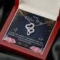 to my Police wife - Double Heart Necklace - JustFamilyThings