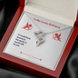 To My Lovely Girlfriend (Valentine's) - Double Heart Necklace - JustFamilyThings