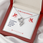 To My Lovely Girlfriend (Valentine's) - Double Heart Necklace - JustFamilyThings