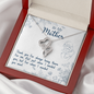 To My Mom - thank you for always being there - Double Heart Necklace - JustFamilyThings