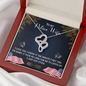 to my Police wife - Double Heart Necklace - JustFamilyThings