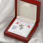 To My Lovely Girlfriend (Valentine's) - Double Heart Necklace - JustFamilyThings