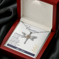To my daughter from dad - take a step - Dragonfly Necklace - JustFamilyThings