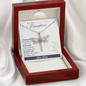 To my daughter from dad - take a step - Dragonfly Necklace - JustFamilyThings