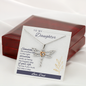 To my daughter from dad - take a step - Dragonfly Necklace - JustFamilyThings