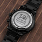 Dad You're My Favorite (Don't Tell Mom) - Engraved Black Chronograph Watch - JustFamilyThings