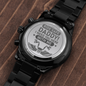 Ride Safe Daddy, Gift For Biker Dad - Black Chronograph Watch - JustFamilyThings