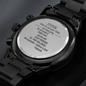 To Stepson From Stepmom - Black Chronograph Watch - JustFamilyThings