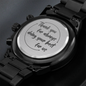 Thank You For Always Doing Your Best For Us - Black Chronograph Watch - JustFamilyThings