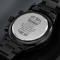 To My Man - Black Chronograph Watch - JustFamilyThings