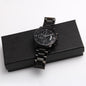 Gift To Police Dad From Daughter - Black Chronograph Watch - JustFamilyThings