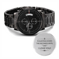Counting Down The Seconds - Black Chronograph Watch - JustFamilyThings