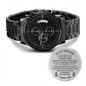 To My Husband, I Love You - Black Chronograph Watch - JustFamilyThings