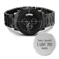 Every Second I Love You More - Black Chronograph Watch - JustFamilyThings