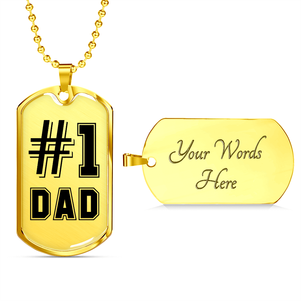 #1 Dad - Dog Tag - JustFamilyThings