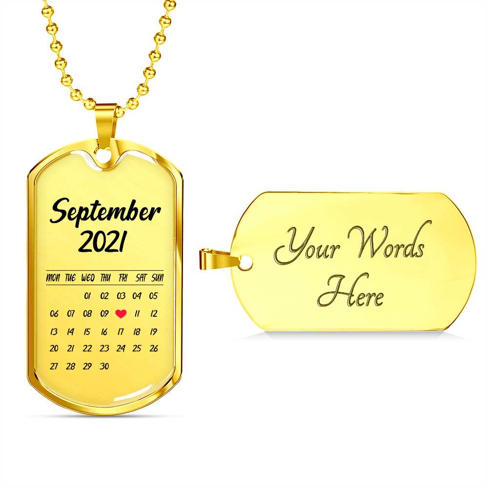 Personalized Date And Engraving - Dog Tag - JustFamilyThings