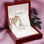 To my daughter from mom - she is my heart - Giraffe Necklace - JustFamilyThings