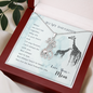 To my daughter from mom - When we can't be - Giraffe Necklace - JustFamilyThings