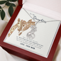 To my daughter from mom - she is my heart - Giraffe Necklace - JustFamilyThings