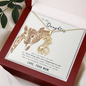 To my daughter from mom - she is my heart - Giraffe Necklace - JustFamilyThings