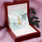 To my mom from daughter - you're the most beautiful and caring person - Giraffe Necklace - JustFamilyThings