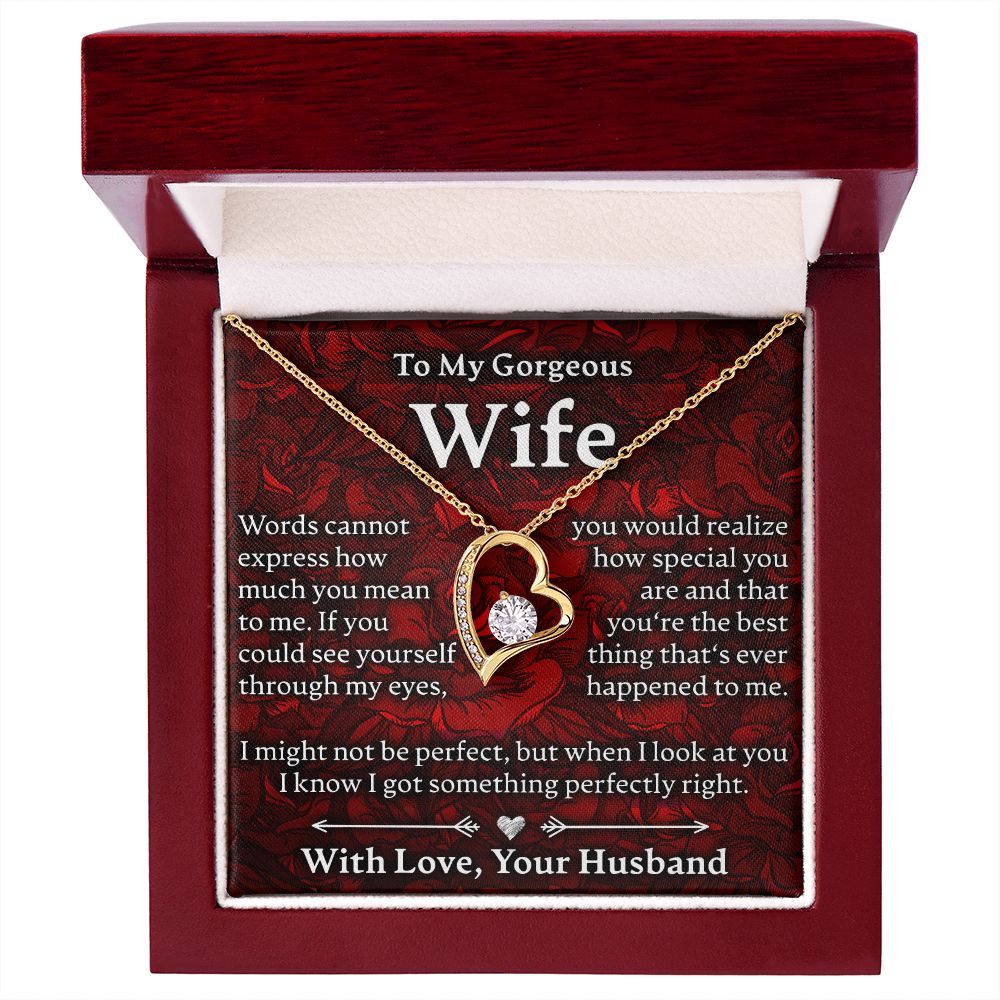 To My Gorgeous Wife - Forever Love Necklace - JustFamilyThings
