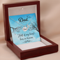 Half of my heart lives in heaven - Dad Remembrance Necklace - JustFamilyThings