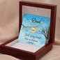 Half of my heart lives in heaven - Dad Remembrance Necklace - JustFamilyThings
