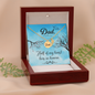 Half of my heart lives in heaven - Dad Remembrance Necklace - JustFamilyThings